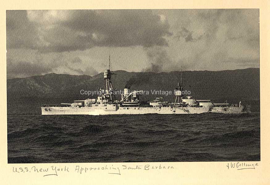 USS New York approaching Santa Barbara CA, Coast - BS05