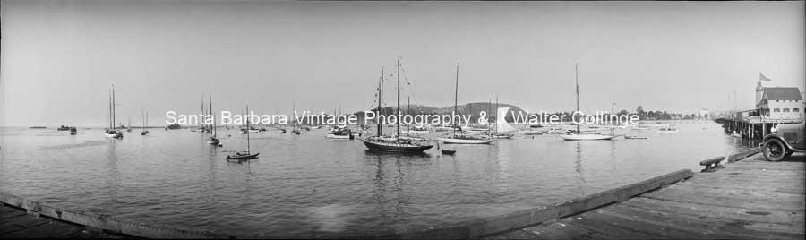 Santa Barbara Harbor, Stearns Wharf c.1930 – PB01