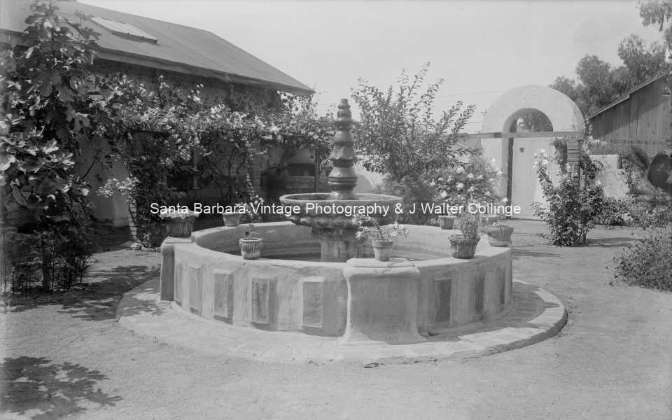 Carrillo-Covarrubias Adobe, Courtyard Fountain – SB61