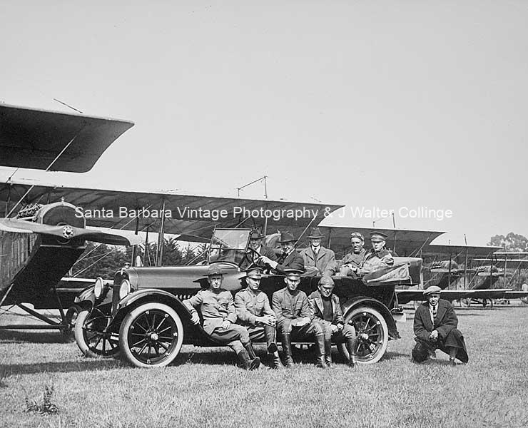 Victory Loan Flying Circus with Curtiss Jennys, c.1919 at Hammond’s Field Montecito CA – TR55
