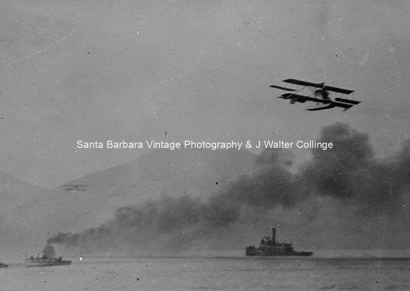 Curtiss Pusher passing Slacker Hill, Golden Gate SF c.1913 - TR67