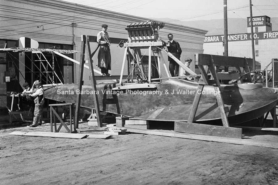 Loughead building Curtiss HS-2L at William L Rust Garage, 101 State St, Santa Barbara – TR69